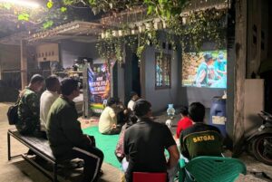 Korem 051/Wijayakarta Nobar Perempat Final Piala Dunia 2026, Warga Antusias Dukung Laga Norwegia vs England