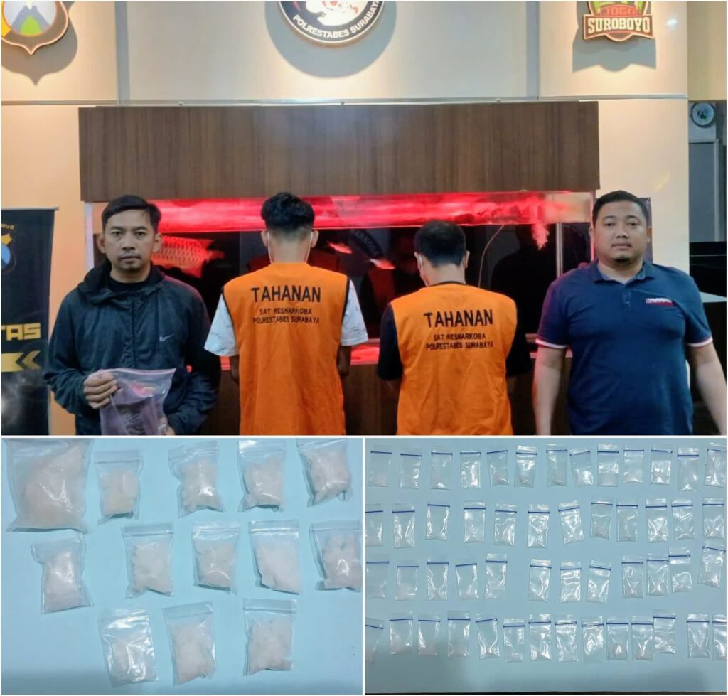 Polrestabes Surabaya Bongkar Peredaran 250,16 Gram Sabu, Dua Terduga Pengedar Diamankan