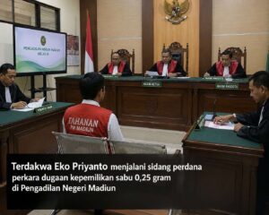 Residivis Kasus Sabu Kembali Diadili, Eko Priyanto Didakwa Miliki Sabu 0,25 Gram