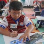 46 Pelajar SD Unjuk Kreativitas dalam Lomba Melukis Puncak Hari Anak Nasional ke-42 di Kabupaten Toba