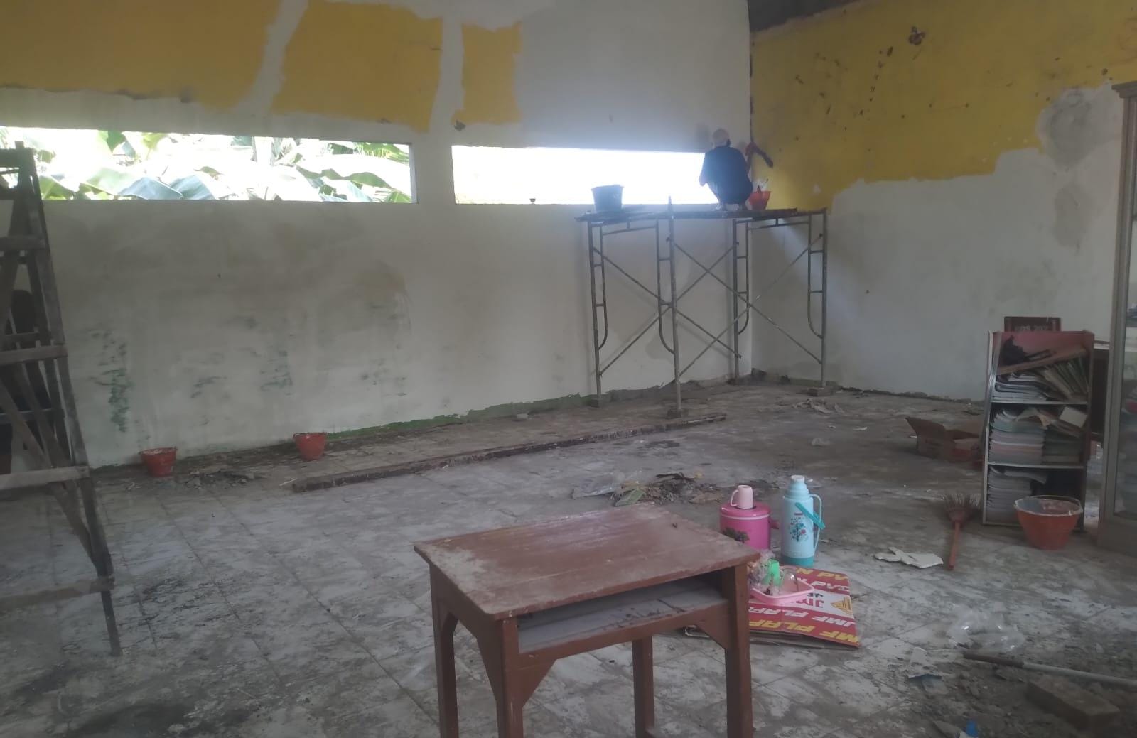 Foto: Proyek revitalisasi SDN Banjarejo Kecamatan Sukodadi yang Menjadi sorotan Masyarakat.(Edi. Wartawan beritakeadilan.com)