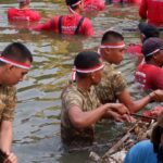 Susur Sungai dan Bersih-Bersih Sungai Kelurahan Harapan Baru, Wujud Nyata Semarak HUT RI ke-81 di Wilayah Kodim 0507/Bekasi