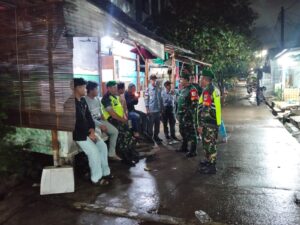 Perkuat Kamtibmas, Koramil 04/Jati Asih dan Aparat Keamanan Laksanakan Patroli Bersama