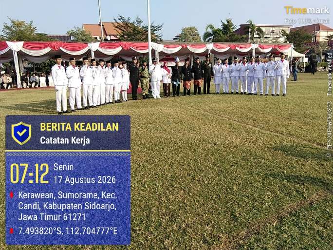 Semangat Kemerdekaan Menggema di Desa Sumorame, Kades Pimpin Upacara Bersama Babinsa