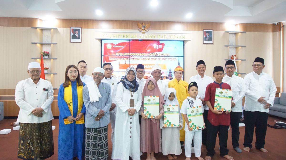Perkuat Toleransi dan Keutuhan NKRI, Kemenag Tuban Gelar Doa Kebangsaan Lintas Agama