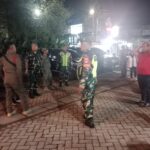 Patroli Malam, Koramil 03/Teluk Pucung Bersinergi Bersama Linmas Jaga Kamtibmas