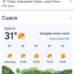 Cuaca Tuban Hari Ini Panas, Suhu Diprakirakan Capai 33 Derajat Celsius