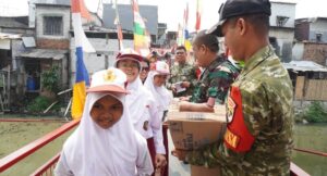 Kodim 0502/JU Ikuti Launching 2.500 Jembatan Garuda dan 3.000 Titik Air Bersih