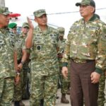 Menhan RI Kunjungi Yonif TP 942/AW, Tegaskan Prajurit TNI Harus Menjadi Kekuatan yang Dicintai Rakyat