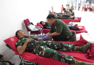 Tingkatkan Kepedulian, Kodim 0505/Jakarta Timur Gelar Donor Darah