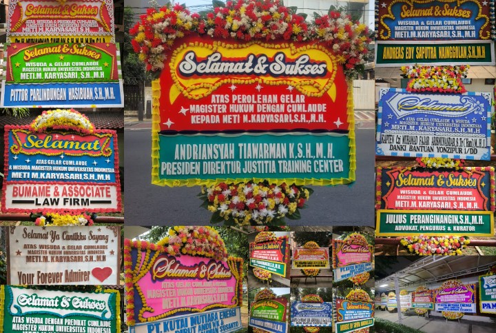Deretan Papan Bunga di Wisuda UI Jadi Sorotan, Siapa Sosok di Balik Nama Meti Minawati Karyasari?