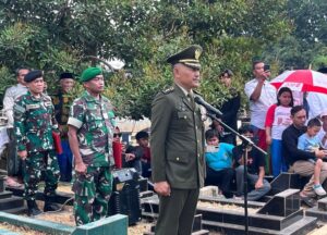 Kasdim 0507/Bekasi Pimpin Upacara Pemakaman Militer Serda Ahmad Junaidi
