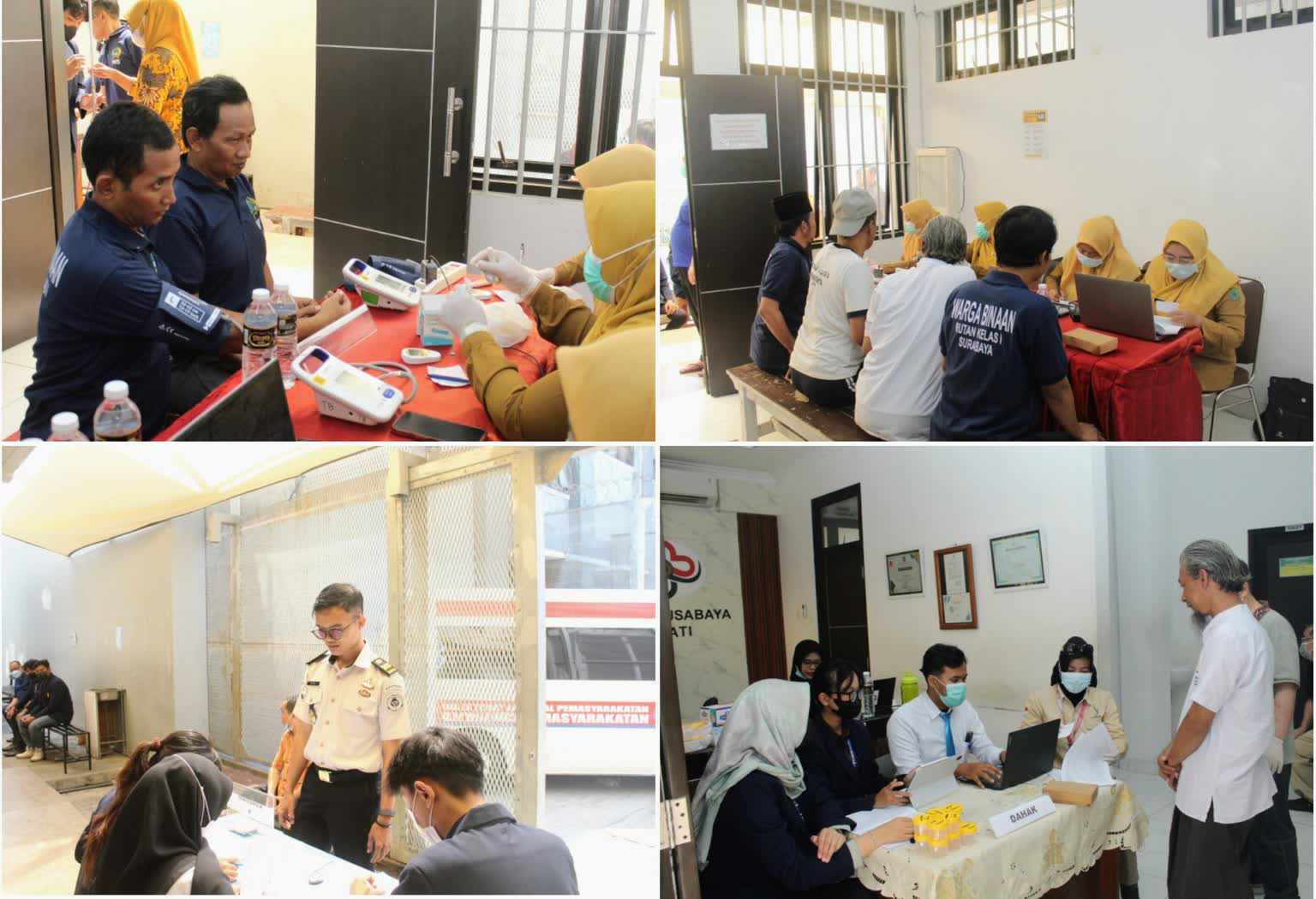 Foto: Skrining TBC terintegrasi cek kesehatan gratis warga binaan Rutan Kelas I Surabaya bersama Puskesmas Sedati