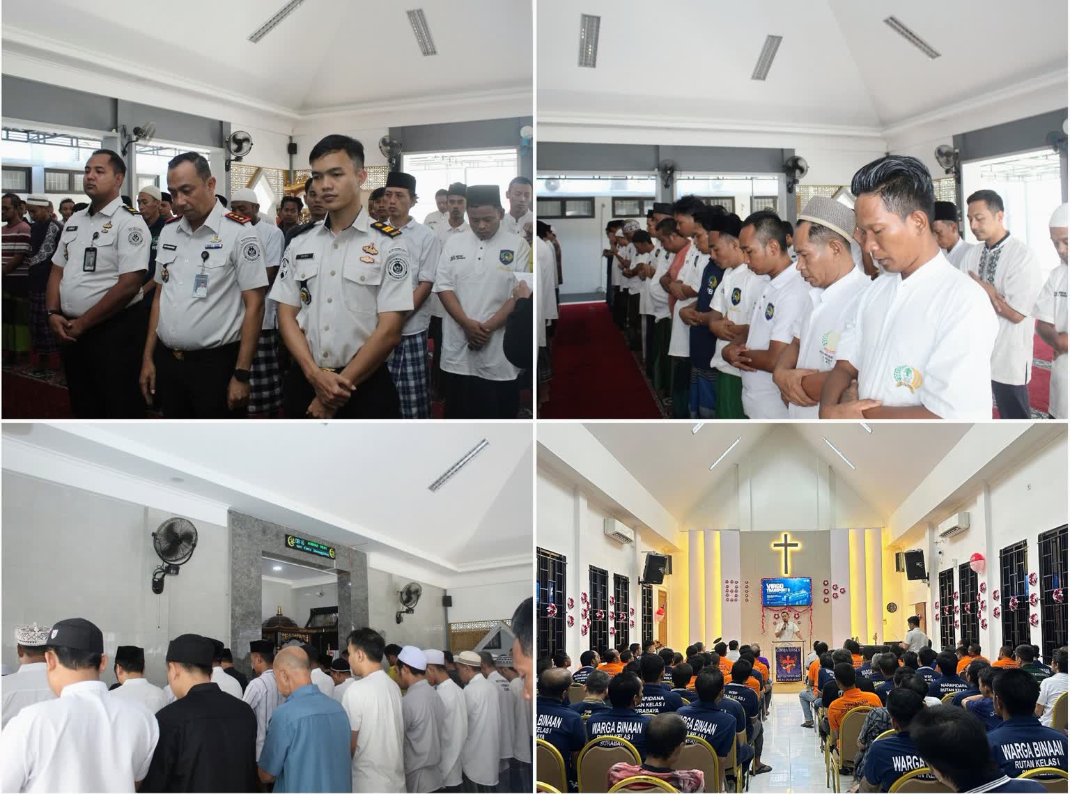 Foto: Doa bersama lintas agama keluarga besar Rutan Kelas I Surabaya untuk korban musibah KMP Virgo Transport 8