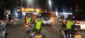 Patroli Tanpa Henti, Koramil 02/Pondok Gede Bersama Polri dan Satpol PP Pantau Kamtibmas Malam Hari
