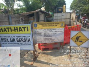 Kejar Target Layanan Air Bersih 2029, Pemasangan Pipa SPAM Jatiluhur Hilir Dikebut di Rorotan