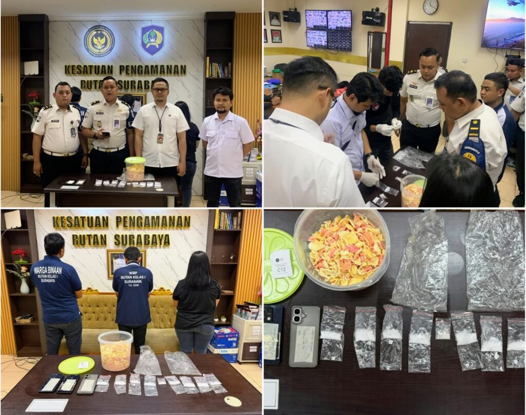 Rutan Surabaya Gagalkan Penyelundupan 9 Pocket Diduga Sabu, Disembunyikan dalam Kerupuk