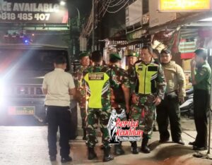 Giat Jaga Kamtibmas, Koramil 01/Kranji Bersama Polsek Bekasi Barat Ciptakan Rasa Aman di Wilayah