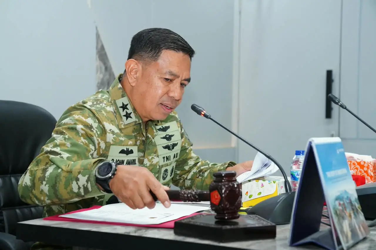 Asisten Personel (Aspers) Panglima TNI Marsda TNI Djohn Amarul memimpin langsung Sidang Pantukhir Tahap II Penerimaan Perwira PSDP Penerbang TNI Tahun Anggaran 2026 di Aula Spers TNI, Gedung B2 Lantai 4, Jakarta Timur, Rabu (30/9/2026)