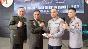 Kebersamaan Forkopimda Kota Bekasi, Walikota dan Kapolres Metro Bekasi Kota Hadir Berikan Ucapan Selamat HUT Ke-81 TNI di Makodim 0507/Bekasi