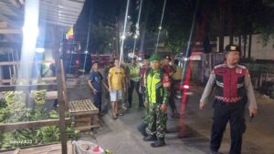 Antispasi Kejahatan Malam, Koramil 05/Bantar Gebang Bersama Aparat Gabungan Perkuat Patroli