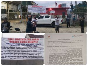 Spanduk Protes Terpasang, Warga Ngampel Siapkan Demo terhadap Pertamina Sukowati