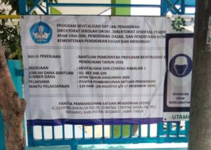 Revitalisasi SDN Cemeng Bakalan 1 Senilai Rp807 Juta, Pengerjaan Ditargetkan 120 Hari