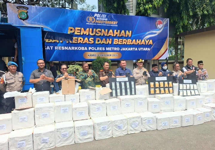Obat Keras Ilegal Jutaan Butir Dimusnahkan Polres Jakarta Utara