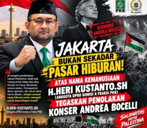 Jakarta Bukan Sekadar Pasar Hiburan, Heri Kustanto Tolak Konser Andrea Bocelli