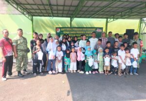 Bakti Sosial Pembagian Susu Karihome, Koramil 03/Teluk Pucung Bersama Yayasan Dian Mandiri Dukung Tumbuh Kembang Anak