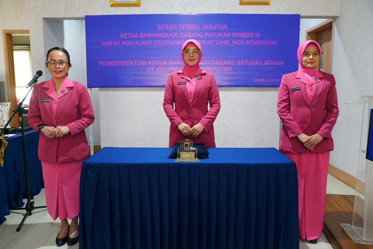 Bhayangkari Gabungan 06 Korps Brimob Gelar Serah Terima Jabatan Ketua Cabang Pas Brimob III